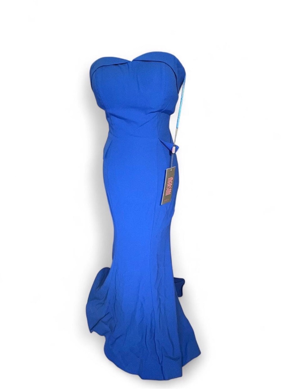 Strapless Cobalt Mermaid Evening Dress